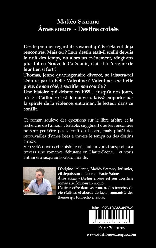 Quatrième de couverture de « Âmes soeurs, destins croisés : roman »