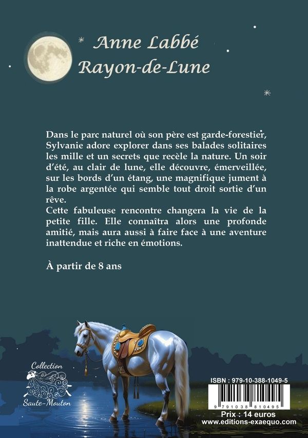 Quatrième de couverture de « Rayon-de-Lune : roman jeunesse »