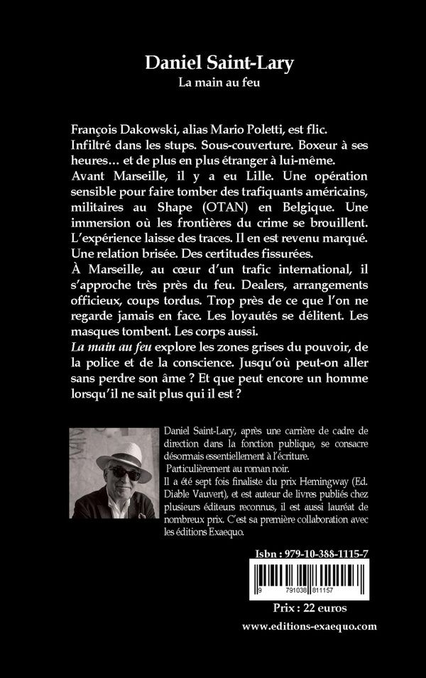 Quatrième de couverture de « La main au feu »