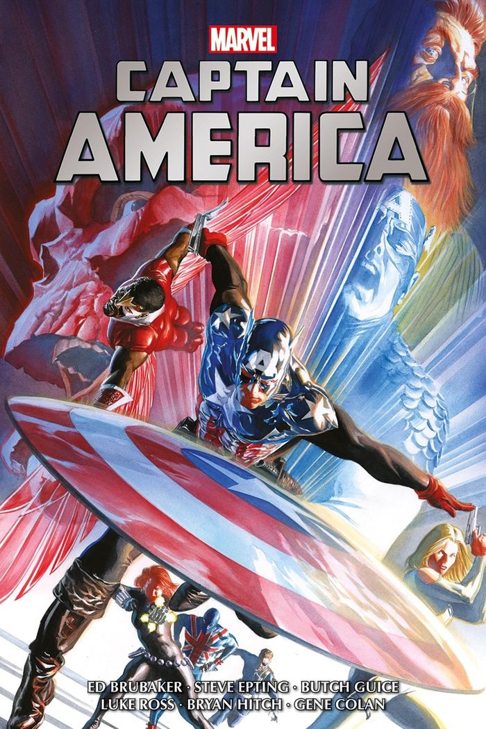 Couverture du livre « Captain America » de Ed Brubaker, librairie Les Contes Infusés à Corte