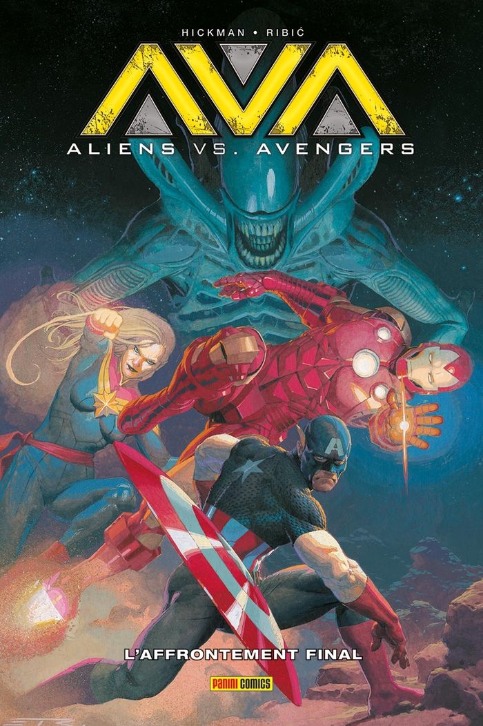 Couverture du livre « L'affrontement final » de Jonathan Hickman, librairie Les Contes Infusés à Corte