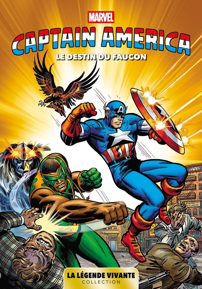 Couverture du livre « Le destin du faucon » de Marvel comics, librairie Les Contes Infusés à Corte