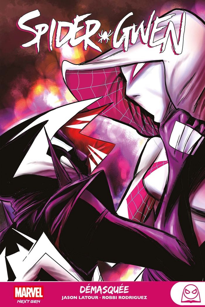 Couverture du livre « Spider-Gwen : démasquée » de Jason Latour, librairie Les Contes Infusés à Corte