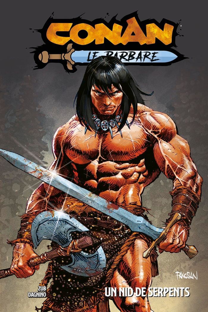 Couverture du livre « Conan le barbare : yn nid de serpents » de Jim Zub, librairie Les Contes Infusés à Corte