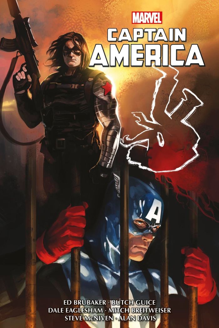 Couverture du livre « Captain America : omnibus » de Ed Brubaker, librairie Les Contes Infusés à Corte