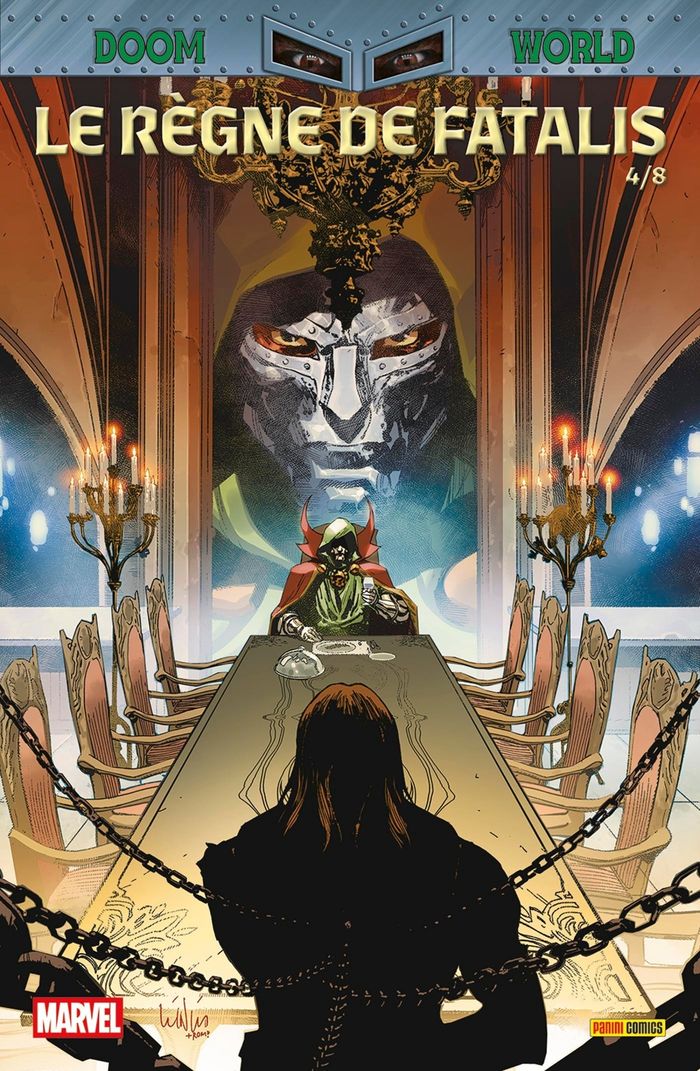 Couverture du livre « Doom World : le règne de Fatalis » de Benjamin Percy, librairie Les Contes Infusés à Corte