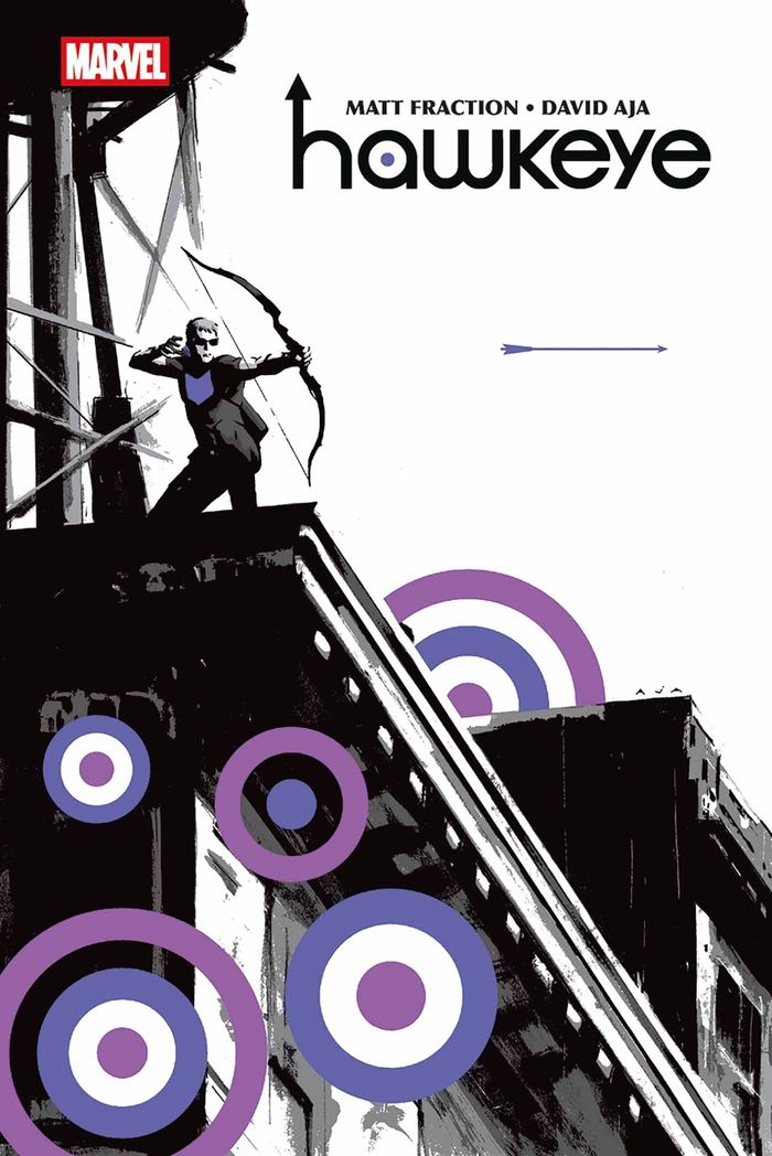 Couverture du livre « HAWKEYE BY FRACTION & AJA », librairie Les Contes Infusés à Corte