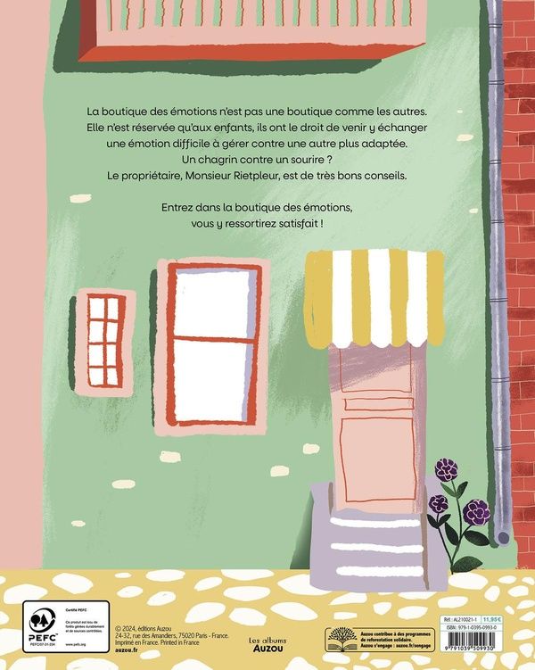 Quatrième de couverture de « LA BOUTIQUE DES EMOTIONS »