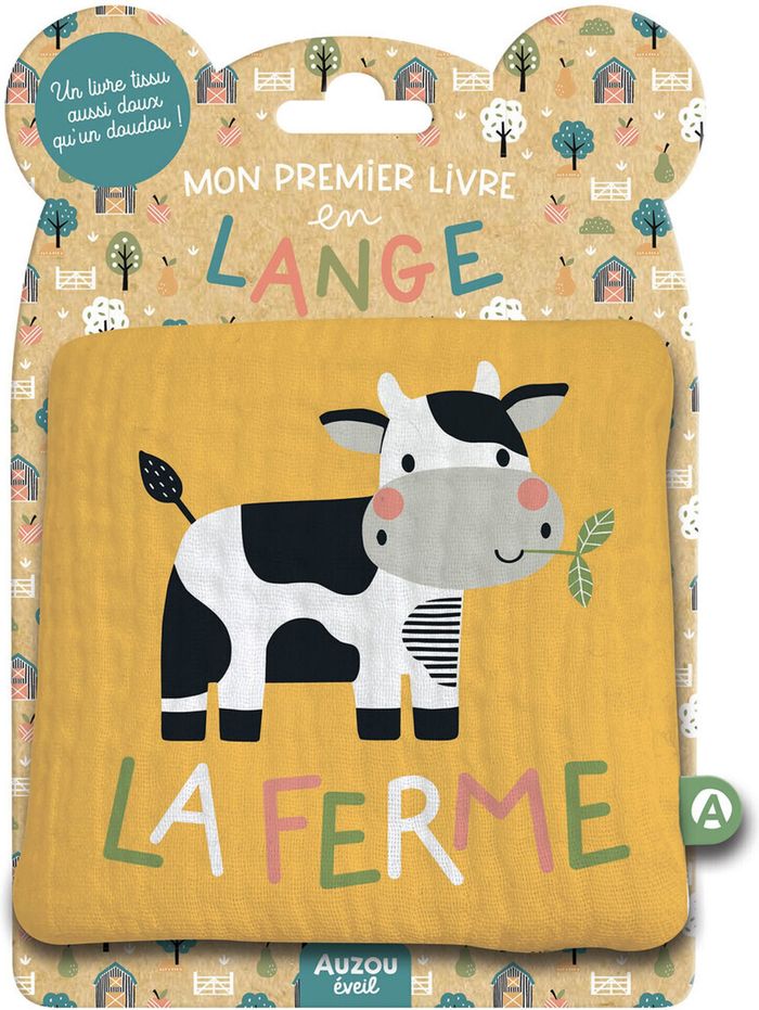 Couverture du livre « MON PREMIER LIVRE TISSU EN LANGE - LA FERME », librairie Les Contes Infusés à Corte
