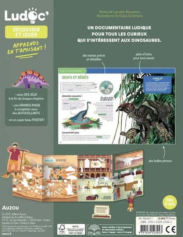 Quatrième de couverture de « Les dinosaures »