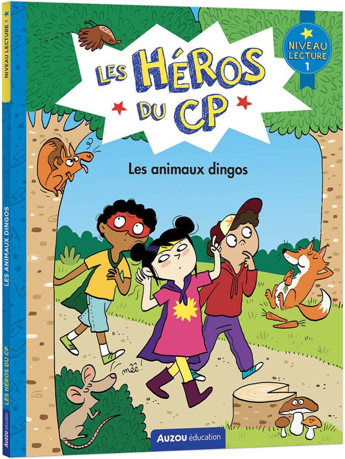 Couverture du livre « Les héros du cp - niveau 1 : Les animaux dingos » de Joëlle Dreidemy, librairie Les Contes Infusés à Corte