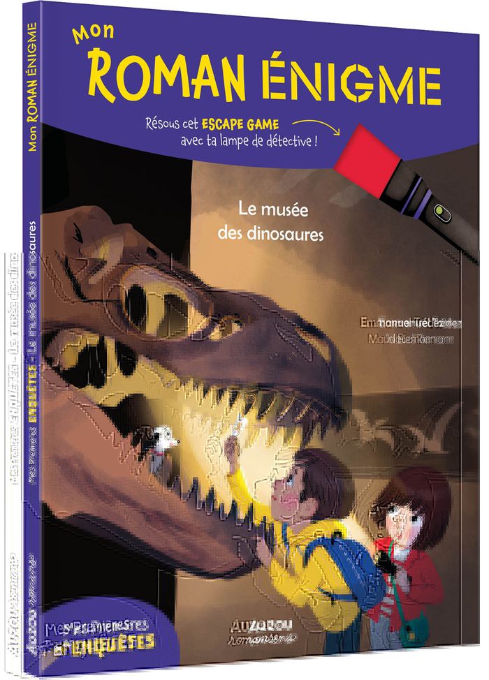 Couverture du livre « MON ROMAN ENIGME - MES PREMIERES ENQUETES - LE MUSEE DES DINOSAURES », librairie Les Contes Infusés à Corte