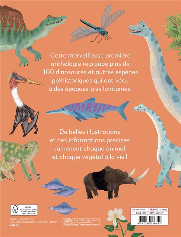 Quatrième de couverture de « MA PREMIERE ANTHOLOGIE DES DINOSAURES »