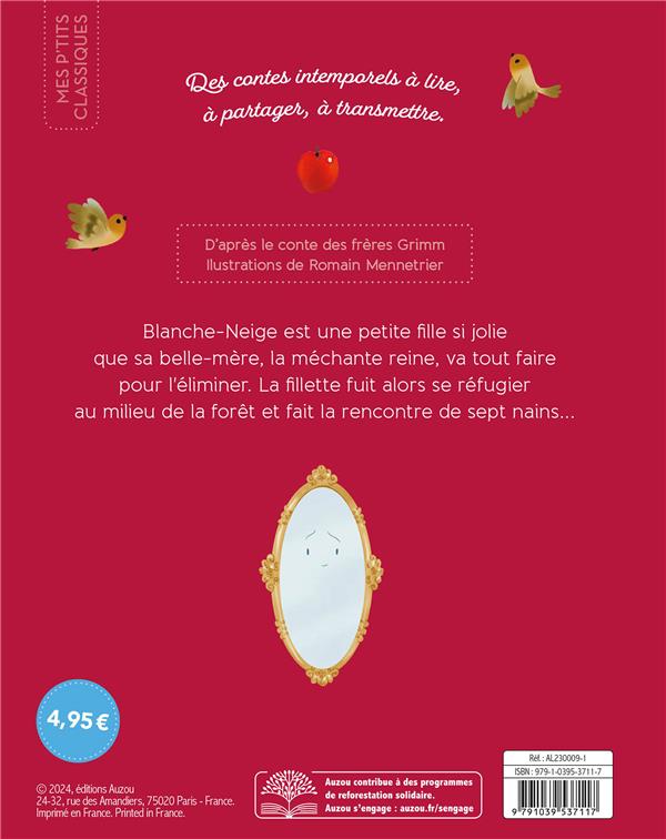 Quatrième de couverture de « LES P'TITS CLASSIQUES A ECOUTER - BLANCHE NEIGE »