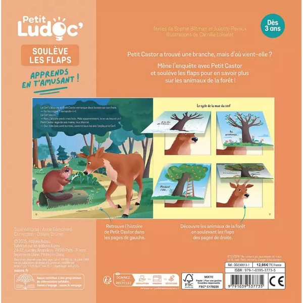 Quatrième de couverture de « Les animaux de la forêt »