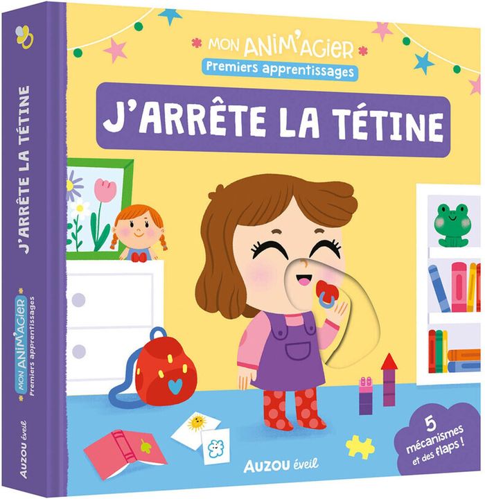 Couverture du livre « MON ANIM'AGIER MES PREMIERS APPRENTISSAGES - J'ARRETE LA TETINE », librairie Les Contes Infusés à Corte