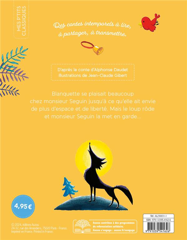 Quatrième de couverture de « LES P'TITS CLASSIQUES A ECOUTER - LA CHEVRE DE MR SEQUIN »
