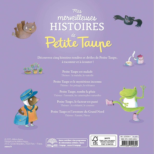 Quatrième de couverture de « Mes merveilleuses histoires de Petite taupe »