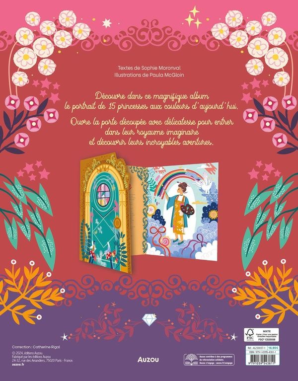 Quatrième de couverture de « FABULEUSES PRINCESSES - 15 PRINCESSES MODERNES A DECOUVRIR DANS LEUR MONDE IMAGINAIRE »