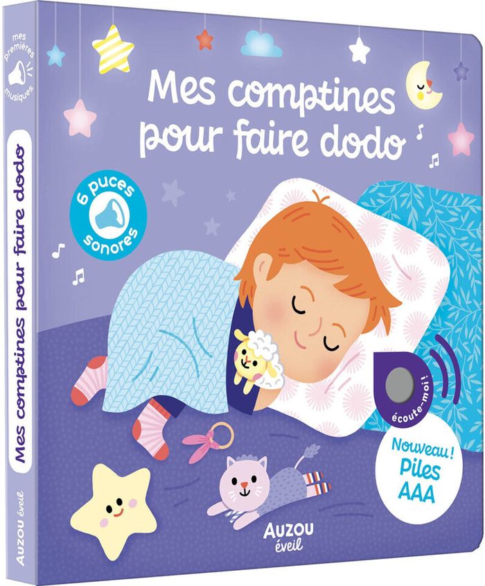 Couverture du livre « Mes comptines pour faire dodo : 6 puces sonores » de Collectif, librairie Les Contes Infusés à Corte