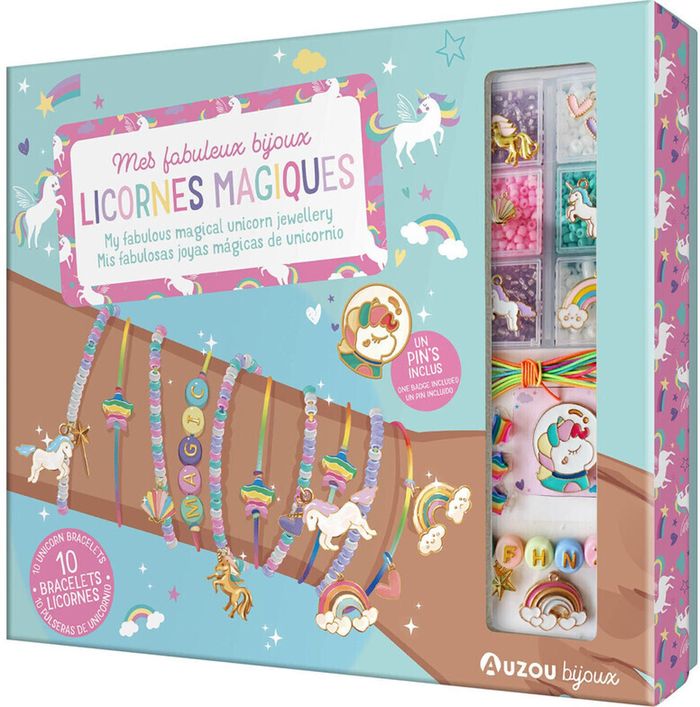 Couverture du livre « MA BOITE A BIJOUX - MES FABULEUX BIJOUX LICORNES MAGIQUES », librairie Les Contes Infusés à Corte