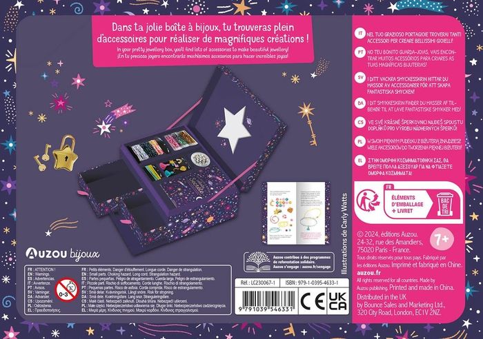 Quatrième de couverture de « MA BOITE A BIJOUX SECRETE CELESTE »