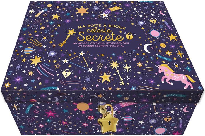 Couverture du livre « MA BOITE A BIJOUX SECRETE CELESTE », librairie Les Contes Infusés à Corte