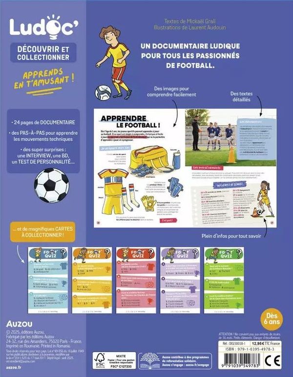 Quatrième de couverture de « LUDOC - DECOUVRIR ET COLLECTIONNER : LE FOOTBALL »