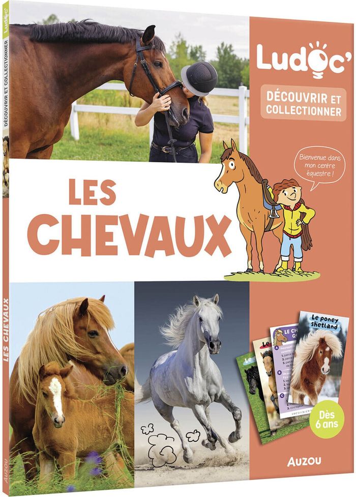 Couverture du livre « LUDOC - DECOUVRIR ET COLLECTIONNER - LES CHEVAUX », librairie Les Contes Infusés à Corte