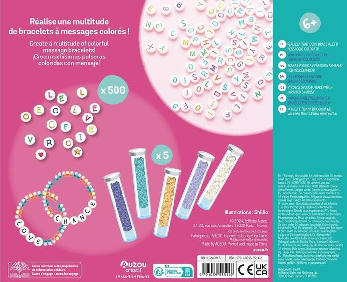 Quatrième de couverture de « MES BRACELETS A MESSAGES »