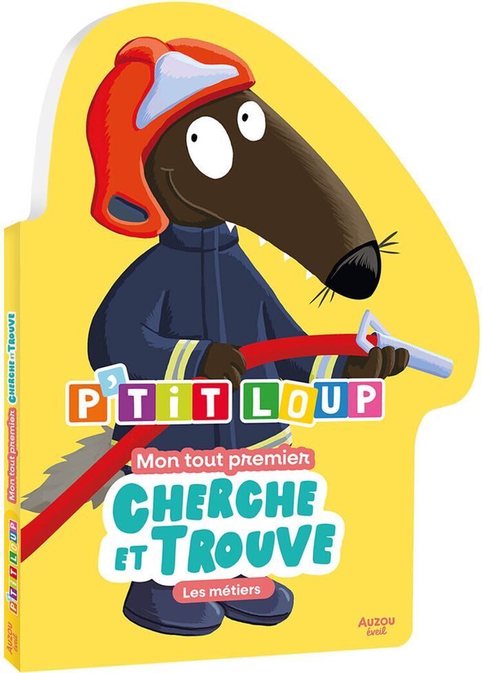 Couverture du livre « P'tit loup - mon tout premier cherche et trouve : les métiers » de Orianne Lallemand, librairie Les Contes Infusés à Corte