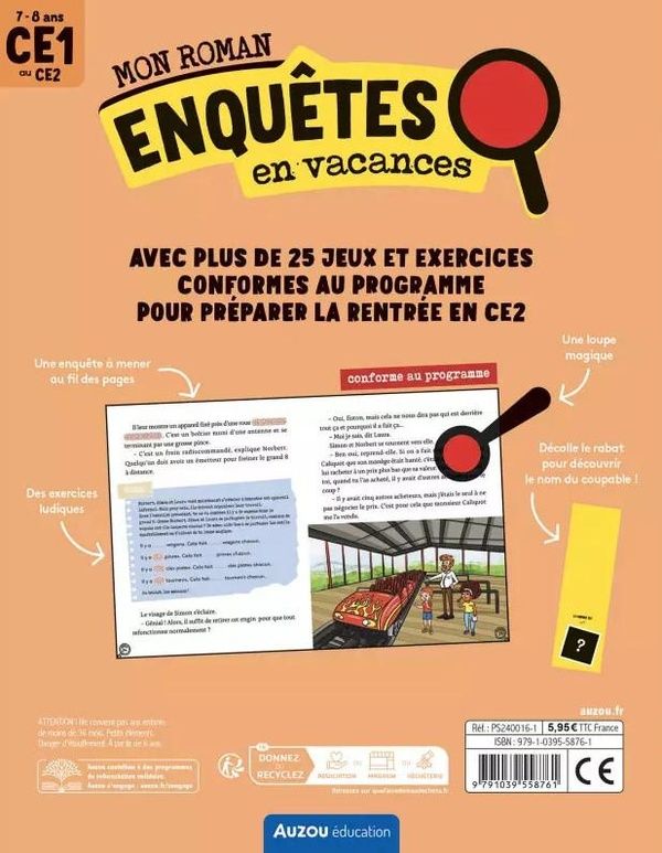 Quatrième de couverture de « Mystère sur le grand 8 »
