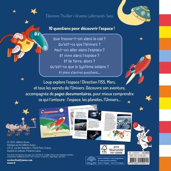 Quatrième de couverture de « L'espace »