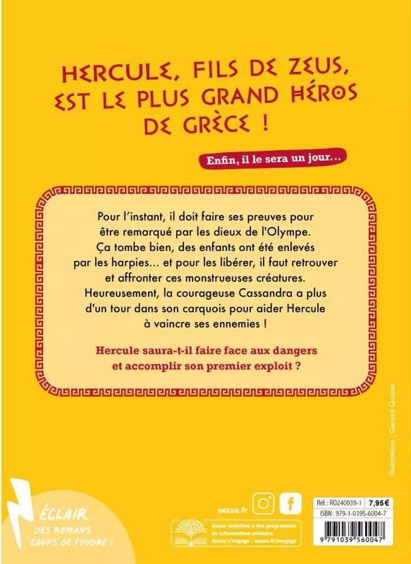 Quatrième de couverture de « Hercule et le cri des harpies »