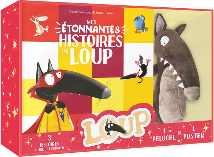 Couverture du livre « Mes étonnantes histoires de Loup : 3 histoires à lire et à écouter » de Orianne Lallemand, librairie Les Contes Infusés à Corte