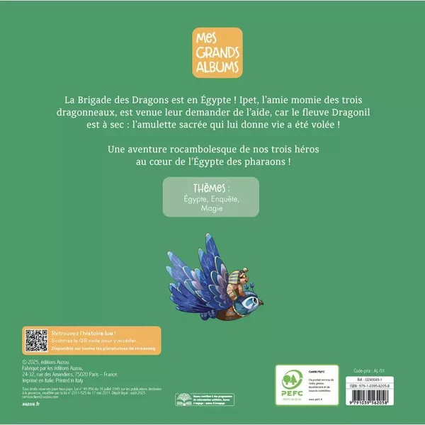 Quatrième de couverture de « AZURO ET LE MYSTERE DE LA PYRAMIDE »