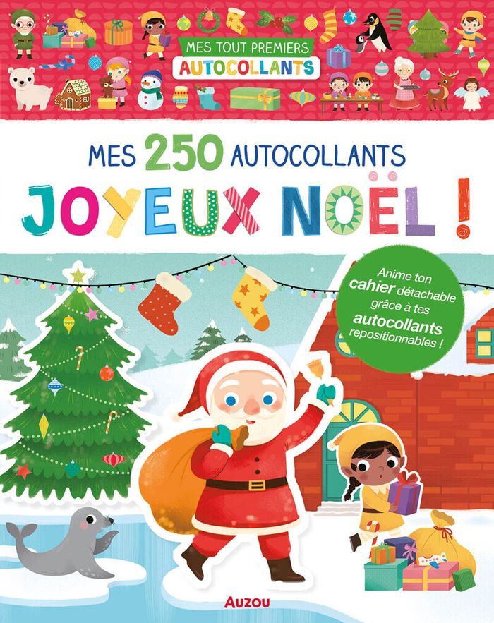 Couverture du livre « MES 250 AUTOCOLLANTS - JOYEUX NOEL », librairie Les Contes Infusés à Corte