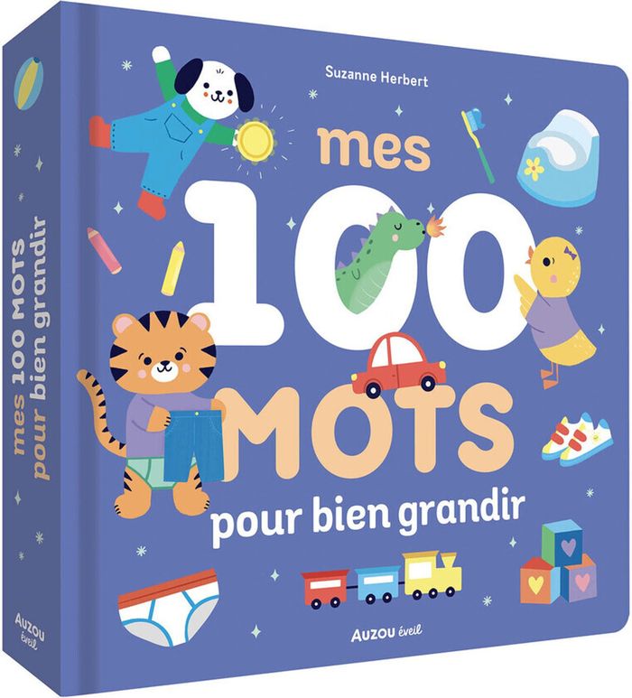 Couverture du livre « Mes 100 mots pour bien grandir » de Suzanne Herbert, librairie Les Contes Infusés à Corte