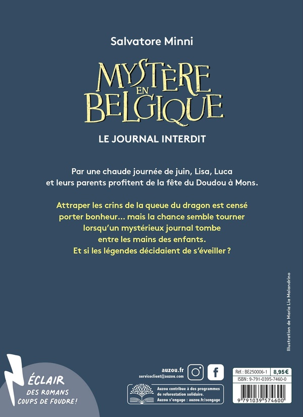 Quatrième de couverture de « Mystère en Belgique : le journal interdit »