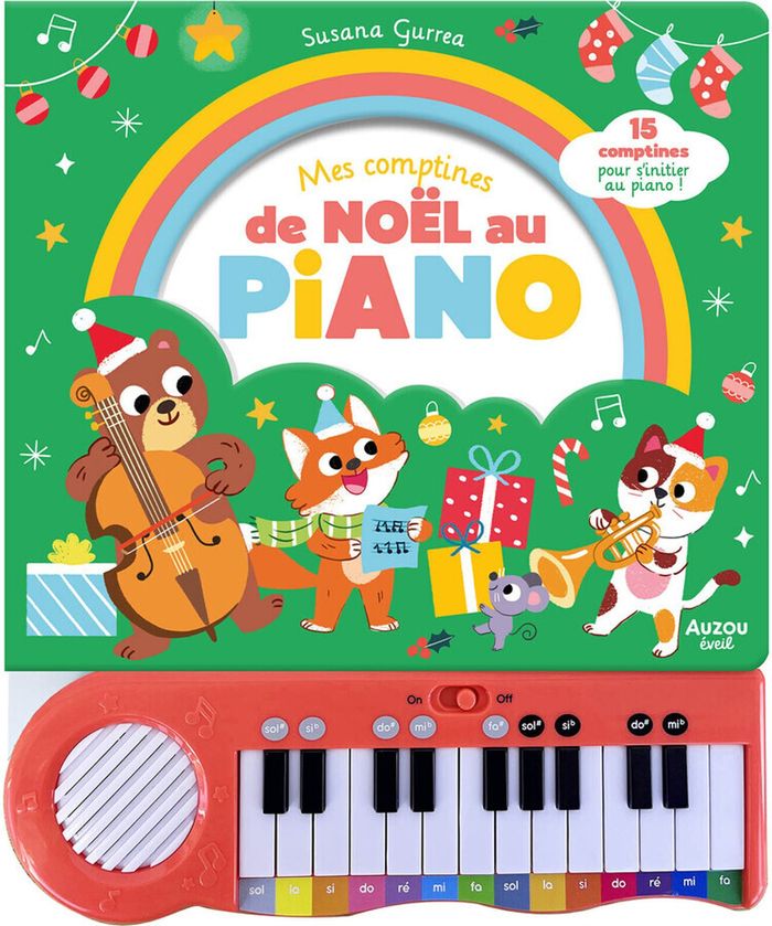 Couverture du livre « MES COMPTINES DE NOEL AU PIANO - JOUET » de Susana Gurrea, librairie Les Contes Infusés à Corte