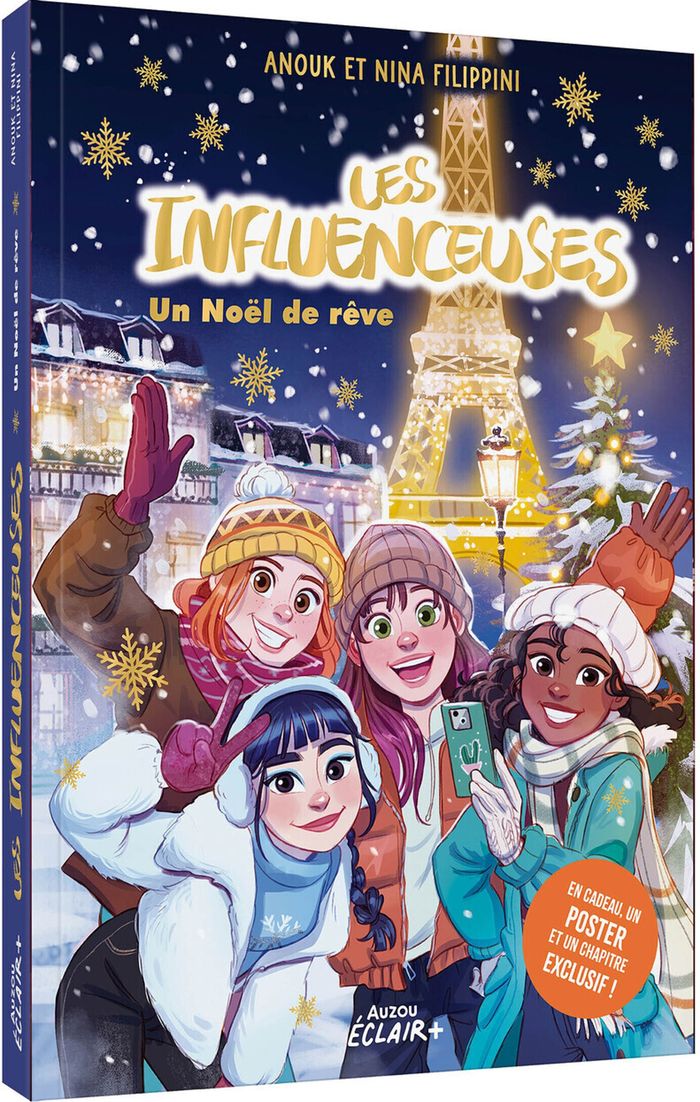Couverture du livre « LES INFLUENCEUSES - UN NOEL DE REVE - EDITION RELIEE COLLECTOR » de Calderon/filippini, librairie Les Contes Infusés à Corte