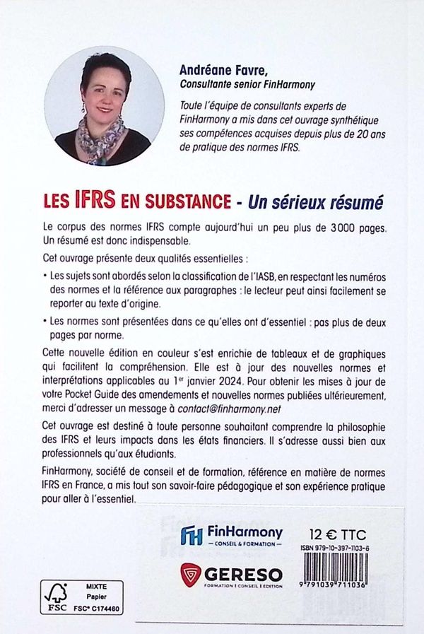 Quatrième de couverture de « Les IFRS en substance : un sérieux résumé »