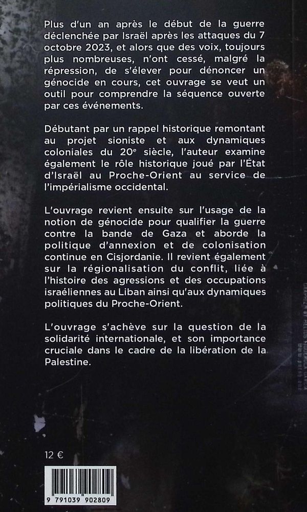 Quatrième de couverture de « Gaza : un génocide en cours »