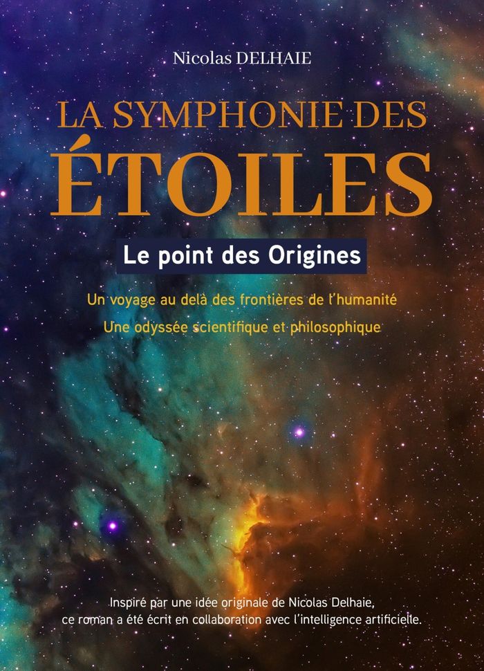 Couverture du livre « La symphonie des étoiles : le point des origines » de Nicolas Delhaie, librairie Les Contes Infusés à Corte