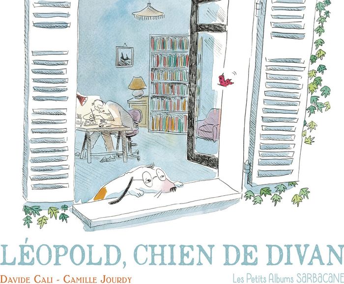 Couverture du livre « Léopold, chien de divan » de Davide Calì, librairie Les Contes Infusés à Corte