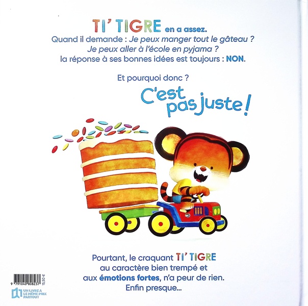 Quatrième de couverture de « C'est pas juste ! »
