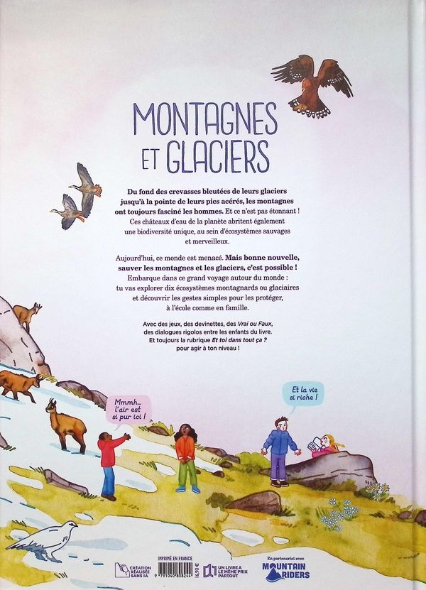 Quatrième de couverture de « Montagnes et glaciers : …et comment les sauver »