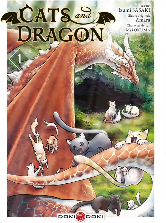 Couverture du livre « Cats and dragon : histoires de chats et d'un dragon élevé par un chat » de Izumi Sasaki, librairie Les Contes Infusés à Corte