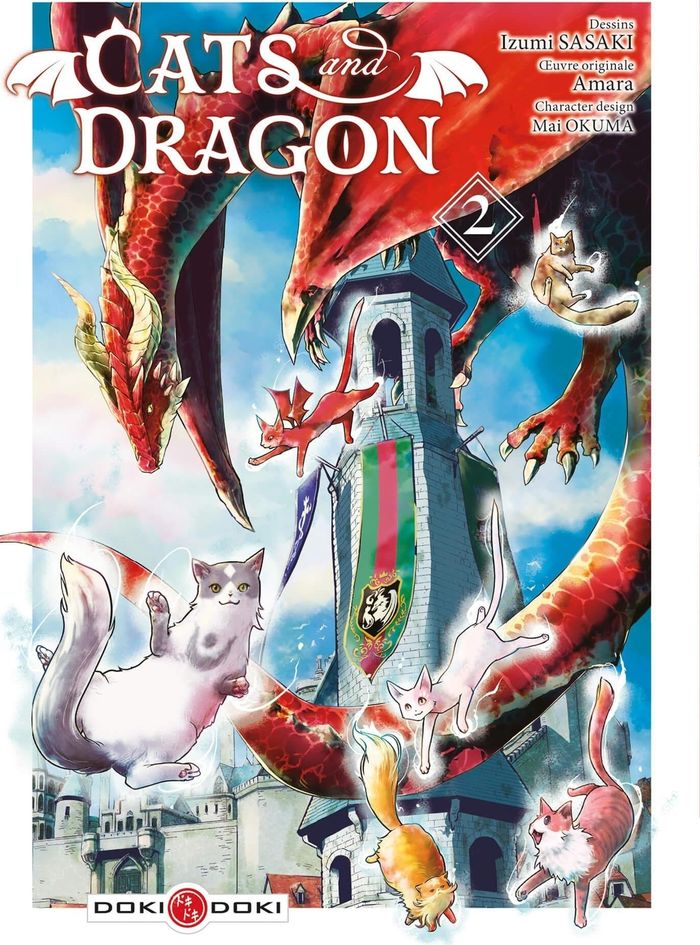 Couverture du livre « Cats and dragon : histoires de chats et d'un dragon élevé par un chat » de Izumi Sasaki, librairie Les Contes Infusés à Corte