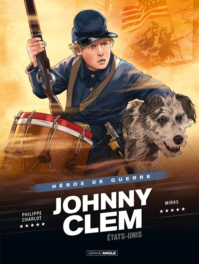 Couverture du livre « Héros de guerre : Johnny Clem : Etats-Unis » de Philippe Charlot, librairie Les Contes Infusés à Corte